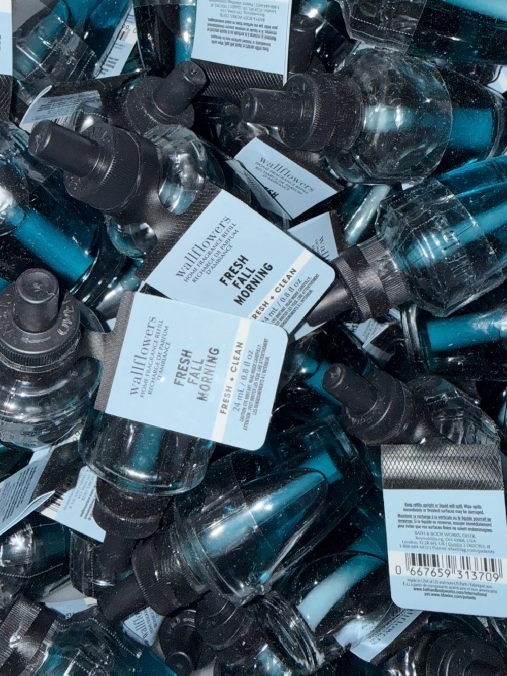 New bbw 3 Fresh Fall Morning Wallflowers Fragrance Refill - Blue